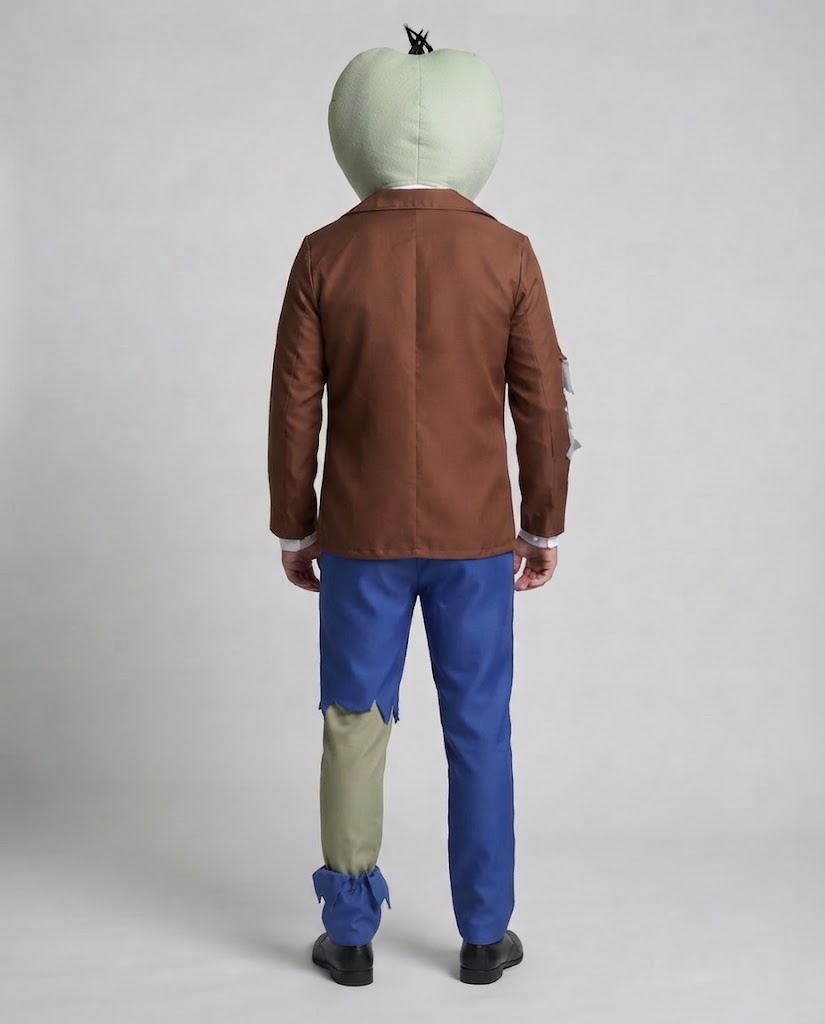 Herren Zombie Kostüm mit kreativem Kopfzubehör und zerrissenen Details Shop Nory