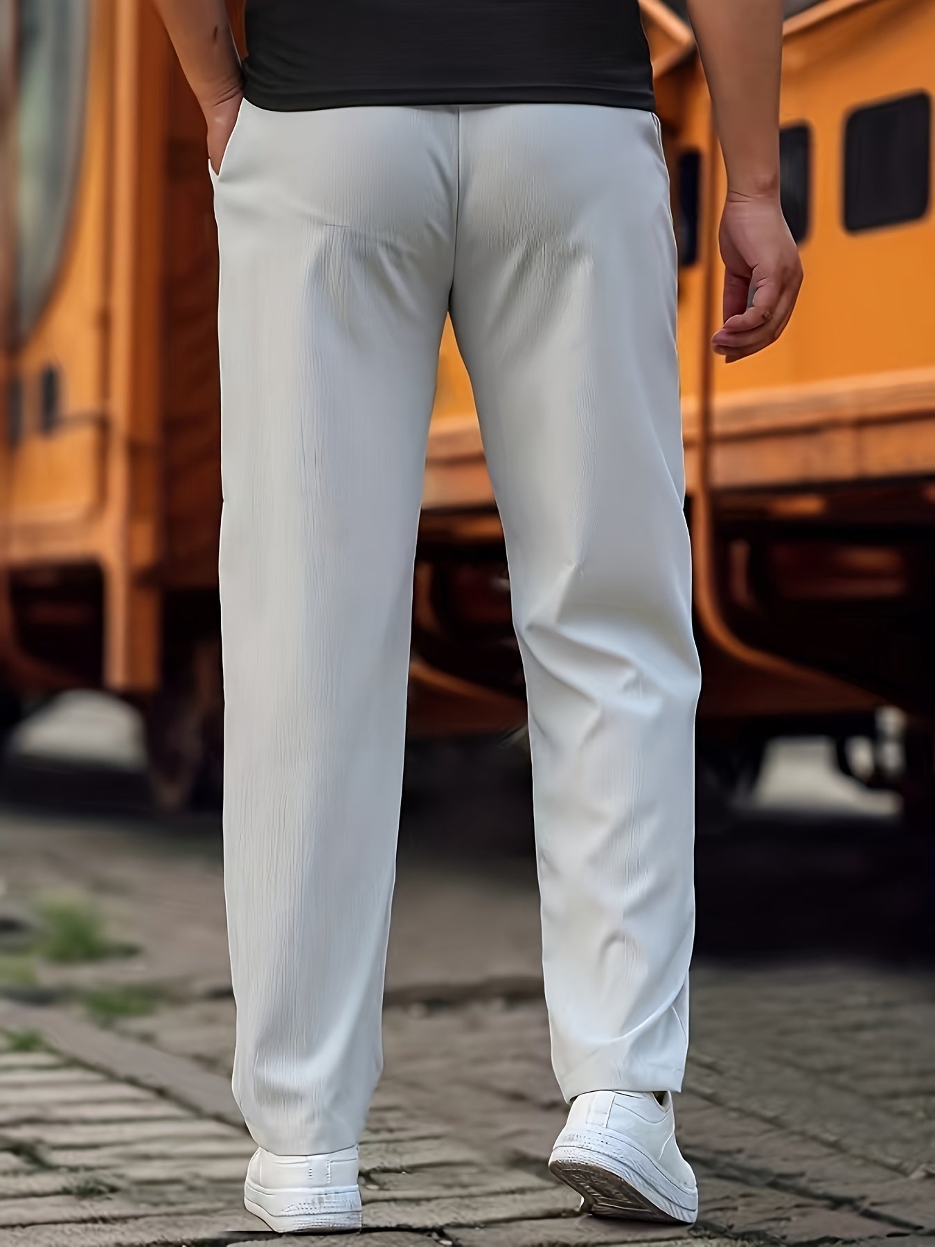 Stilvolle Kordelzug Athletische Hosen mit Taschen für Herren