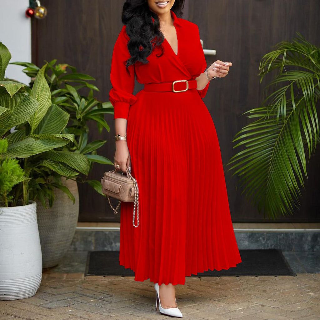 Women 's solide Farbe große Größe Kleid