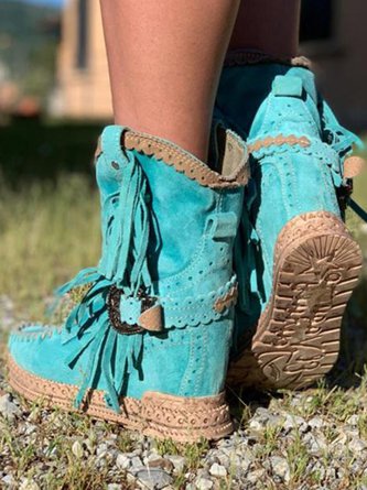 Westernstiefel mit Fransen