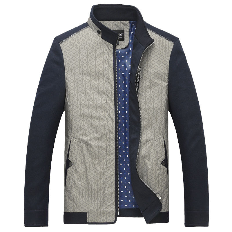 Herren Hybrid-Übergangsjacke mit gesteppter Front, Jersey-Ärmeln und Stehkragen Shop Nory