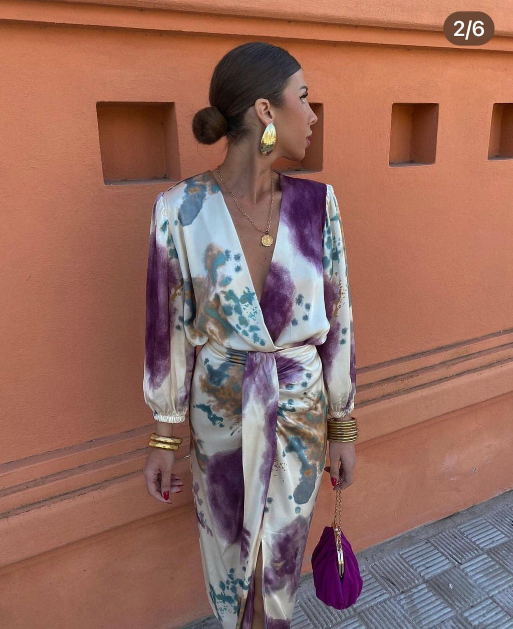 Splash Stil lange Kleid