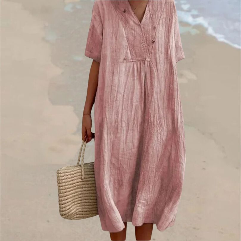 Bequeme Kleid Aus Leinen