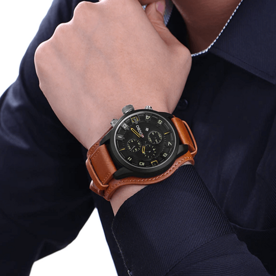 Shopnory | Luxe Navigator Uhr Lederband
