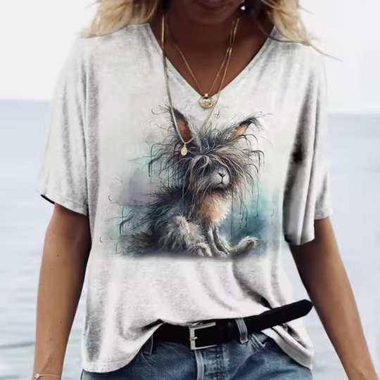 Weiße T-Shirts mit Hasenmotiven