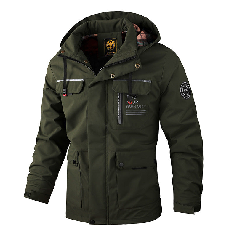 Moderne wasserdichte Cargo-Jacke für Männer