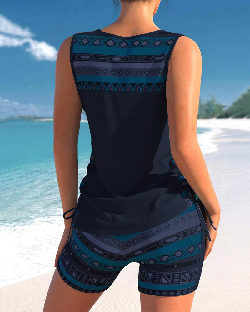Druck Tankini Set