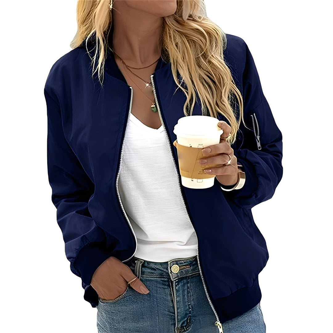 Lässige Bomberjacke im Retro-Stil für Frauen