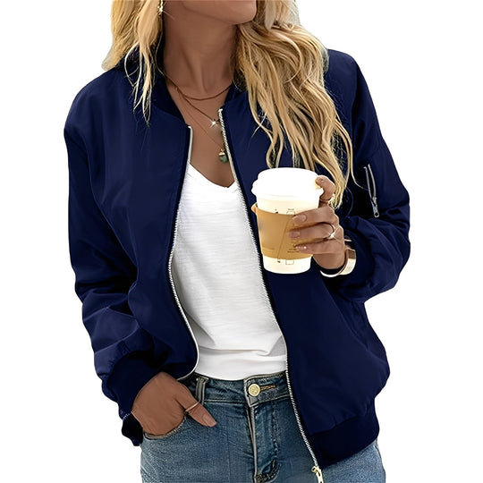 Lässige Bomberjacke im Retro-Stil für Frauen
