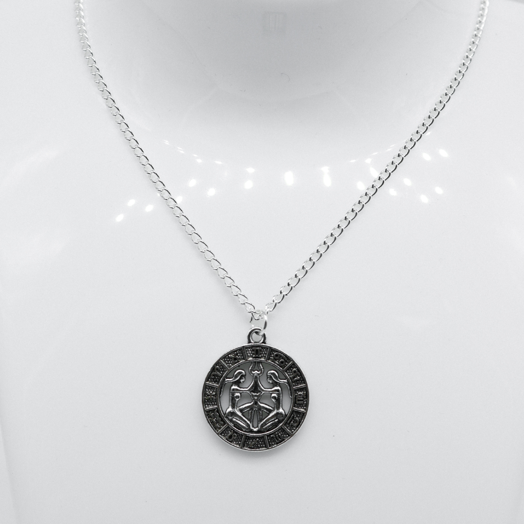 Silber Zodiac Coin Charm Halskette | Shop Nory