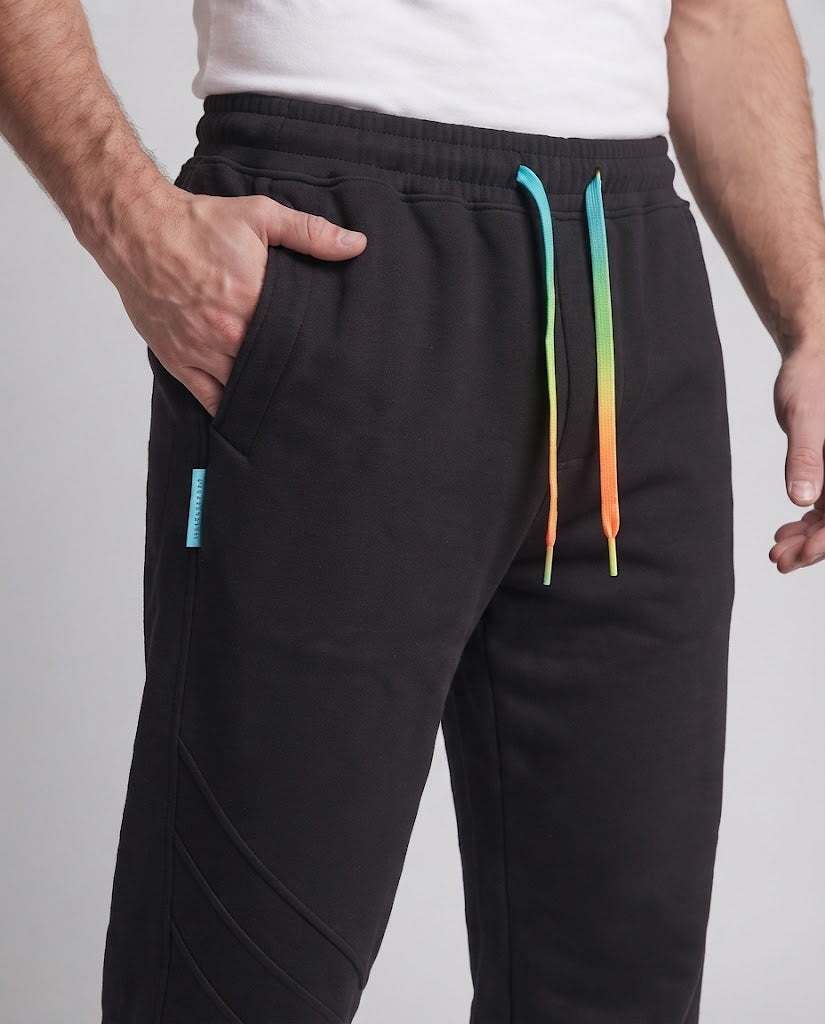 Herren locker geschnittene Sweat‑Joggerhose mit Kordelzug, elastischen Bündchen und Cargo‑Seitentaschen Shop Nory