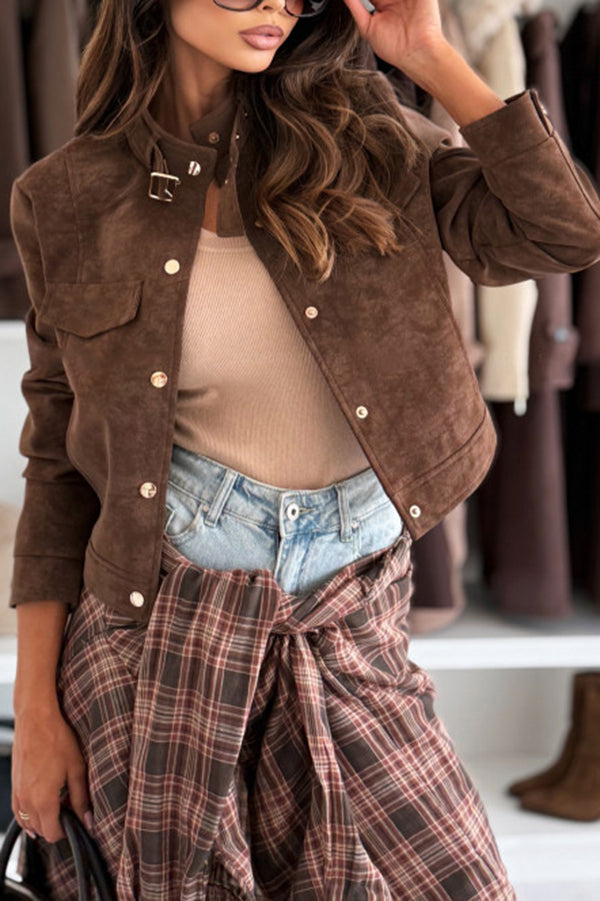 langärmelige Freizeitjacke mit Knöpfen