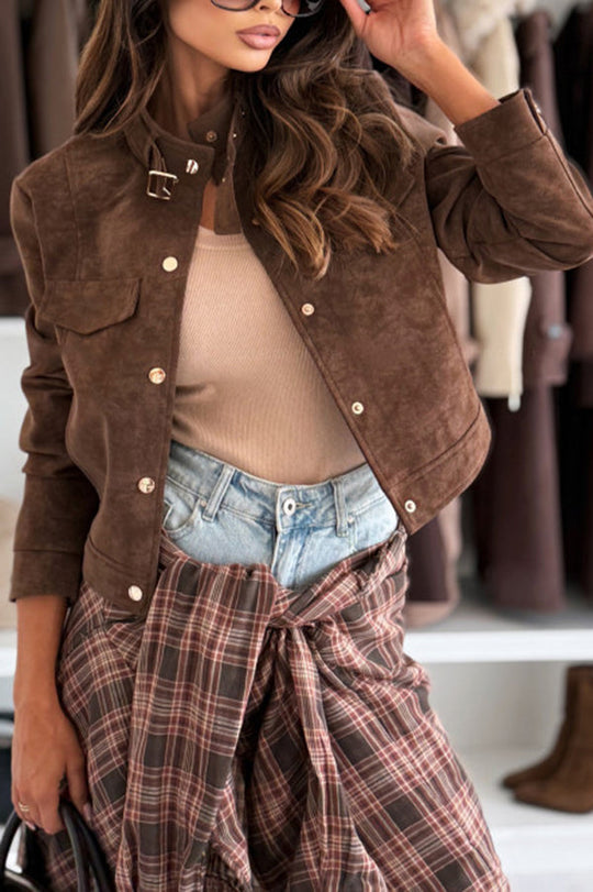 langärmelige Freizeitjacke mit Knöpfen