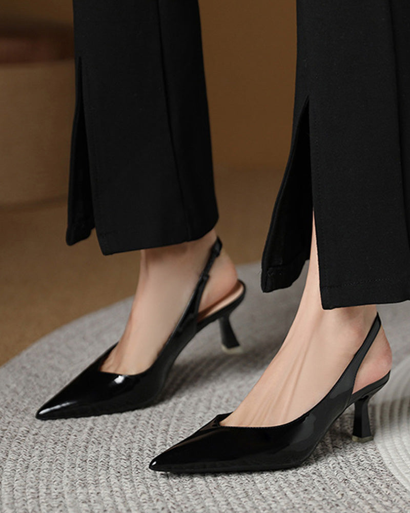 Einfarbige, Temperamentvolle High Heels mit Spitzer Zehenpartie