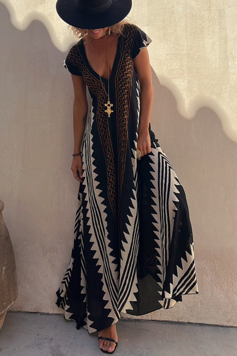 Trendiges, aztekisch inspiriertes LShopnoryerkleid für Damen
