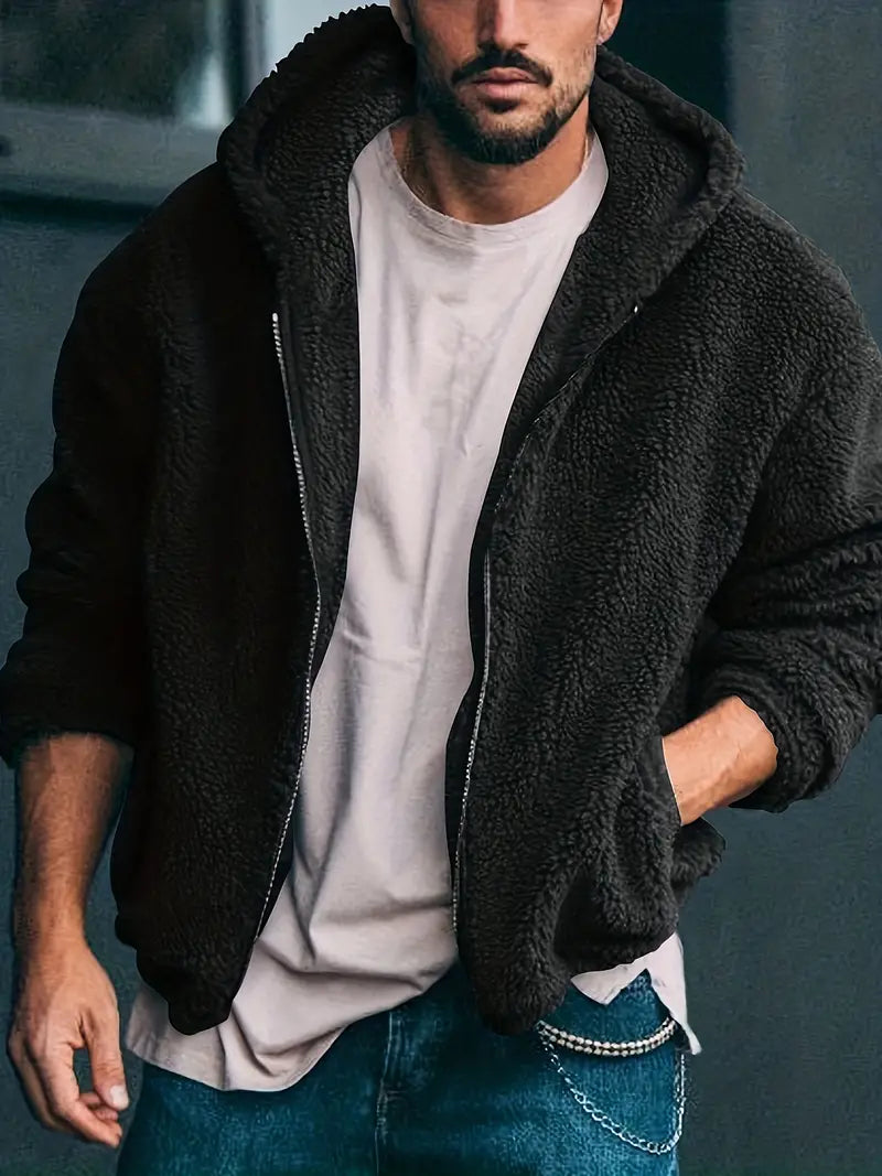 Teddyjacke mit Reißverschluss für Männer
