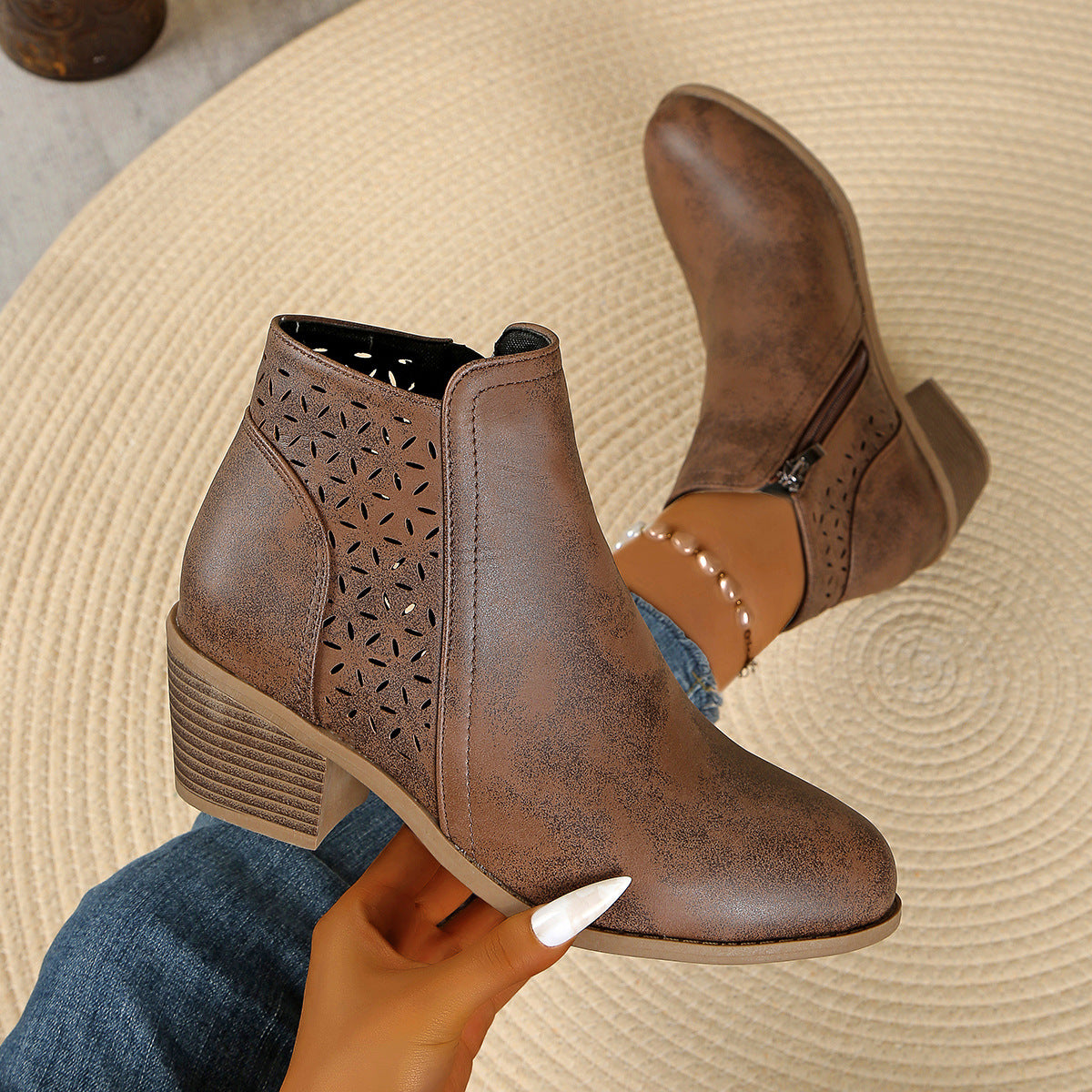 Damen-Stiefeletten aus Leder, orthopädisch & komfortabel