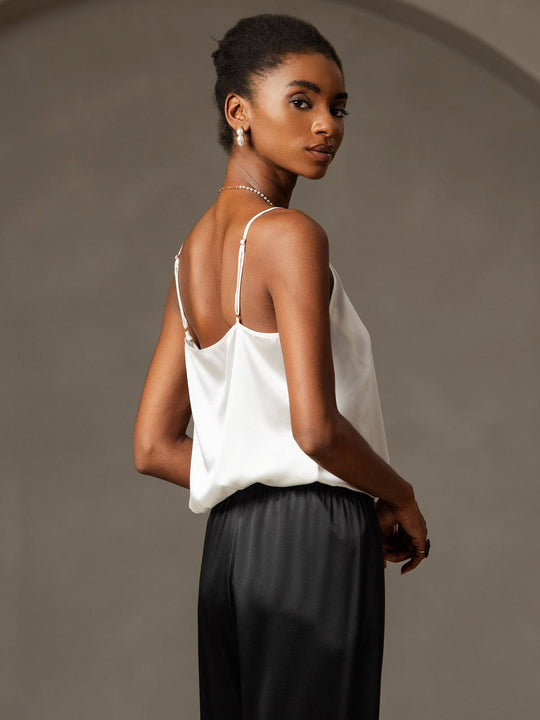 Seide Entspannt Spaghettiträger Camisole Top