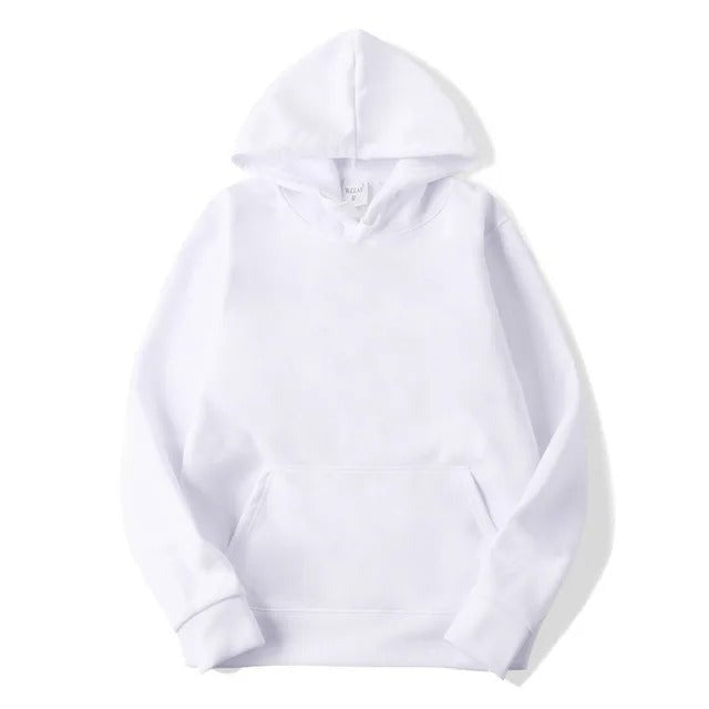 Unifarbener Kapuzenpullover Aus Baumwolle Für Frauen