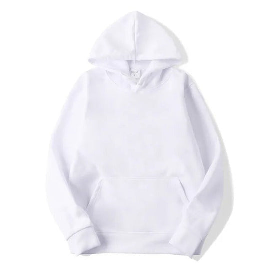 Unifarbener Kapuzenpullover Aus Baumwolle Für Frauen