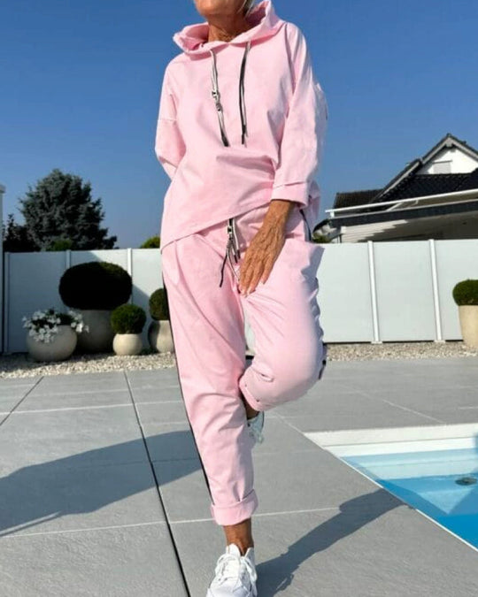 Shopnory | Zweiteilige Satz mit Damen Kapuzen Sweatshirt und Hosen
