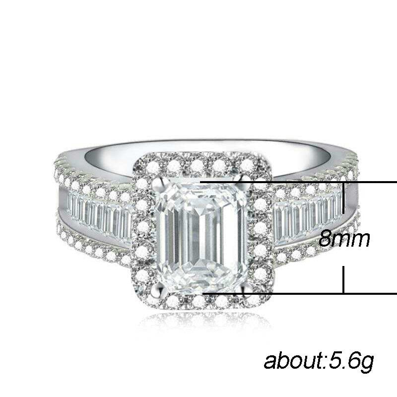 Natürlicher Weiß Moissanit Edelsteinring | Shop Nory