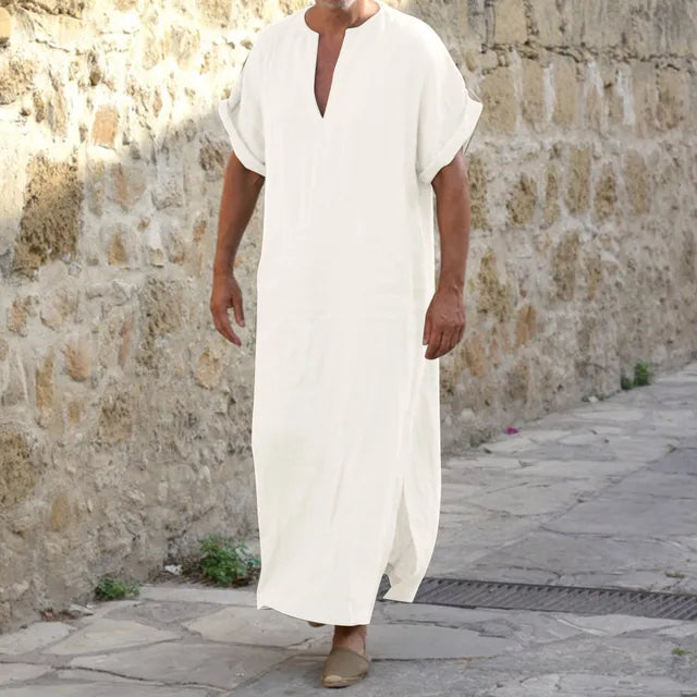 Shopnory | Bequeme Djellaba mit V-Ausschnitt