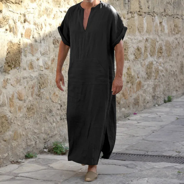 Shopnory | Bequeme Djellaba mit V-Ausschnitt
