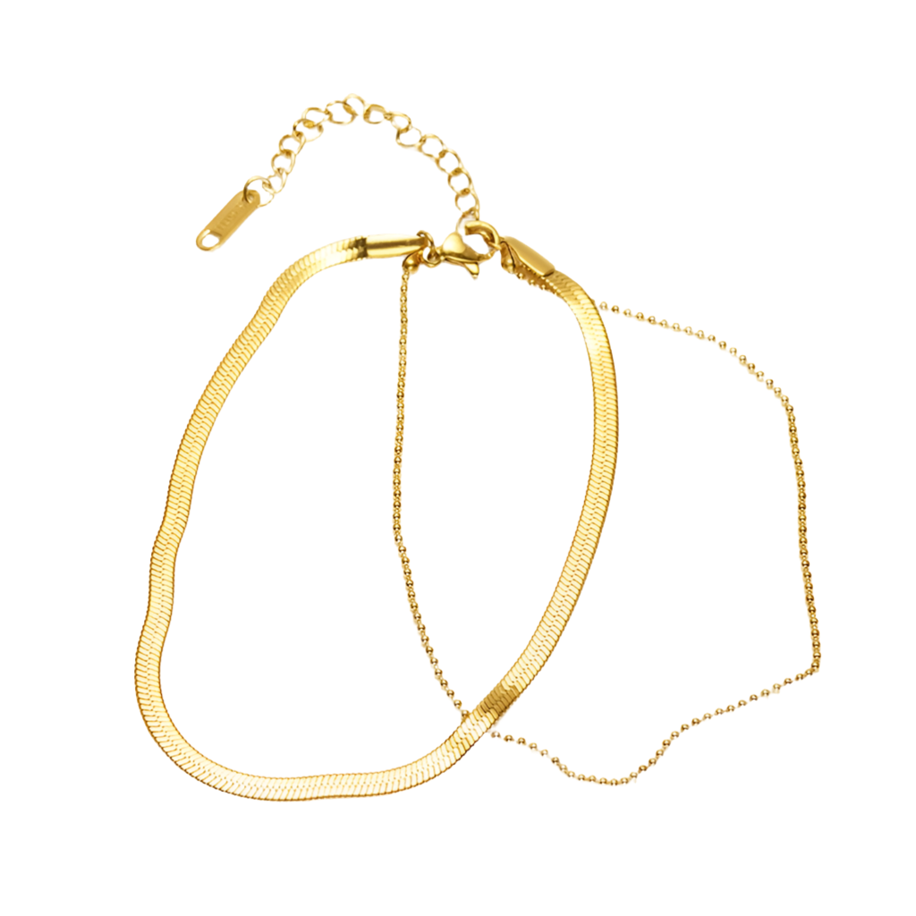 Fusskette "Ela" gold in Edelstahl - 18k vergoldet | Shop Nory