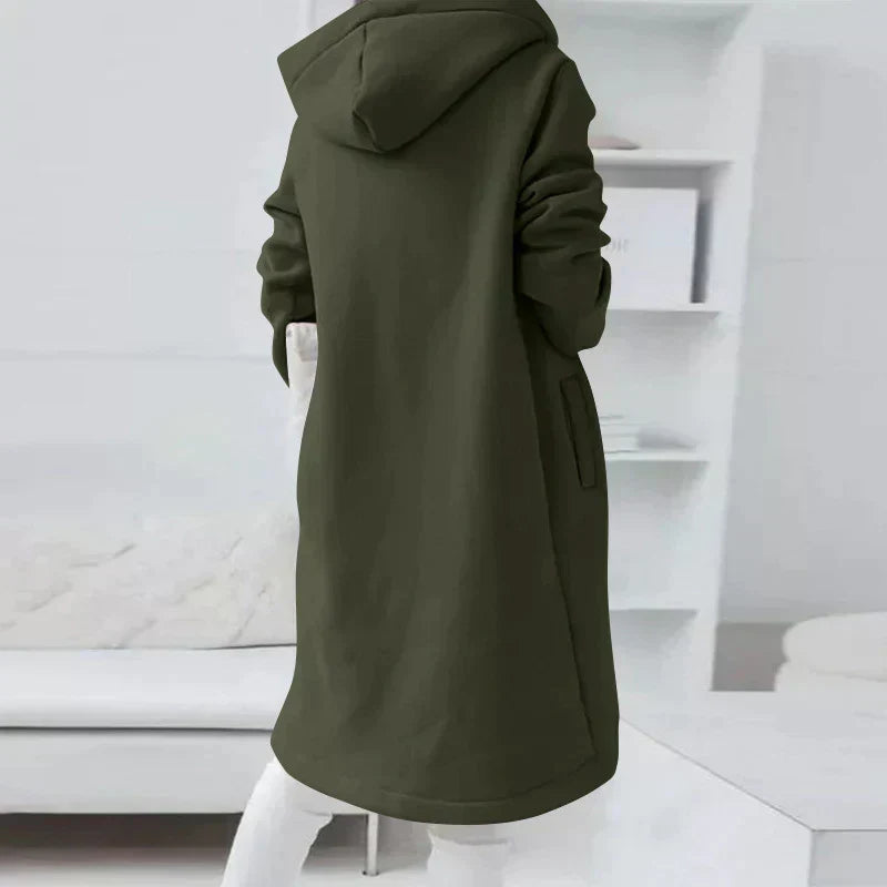 Langer Kapuzenpulli Mit Reißverschluss