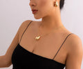 Damen Goldbeschichtete Schlangenketten Erbsenanhänger & Ohrringe Set | Shop Nory