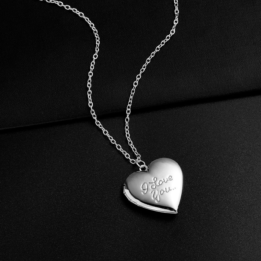 I LOVE YOU Herz Öffnbarer Foto-Anhänger & Link-Kette | Shop Nory