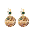 Damen Bold Runde Abalone Muschel Tropfenohrringe | Shop Nory