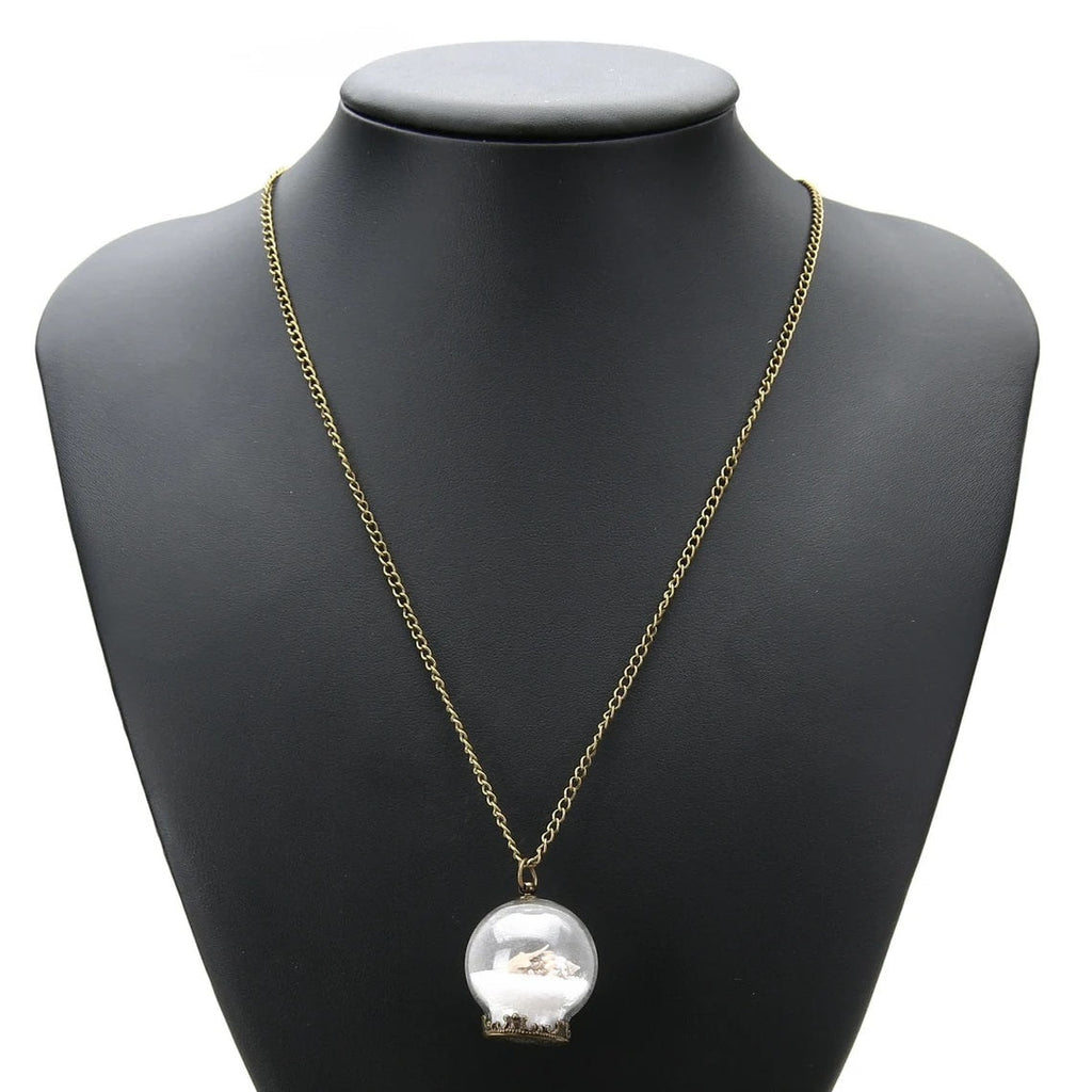 Star Shell GoodLuck Wunsch Mini Orb Flasche Anhänger & Bronze Kette Halskette | Shop Nory