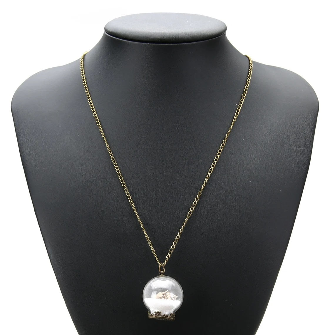 Star Shell GoodLuck Wunsch Mini Orb Flasche Anhänger & Bronze Kette Halskette | Shop Nory