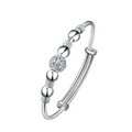Damen 925 Sterling Silber Glücksperlen Verstellbares Armband | Shop Nory