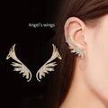 Engel Flügel Strass Hängehörnchen Kristall Ohr Cuff Krabbelohrringe | Shop Nory