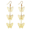 Goldene Schmetterling Geschichtete Haken Ohrringe | Shop Nory