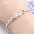 Damen 925 Sterling Silber Glücksball Perlen Charms Armband | Shop Nory