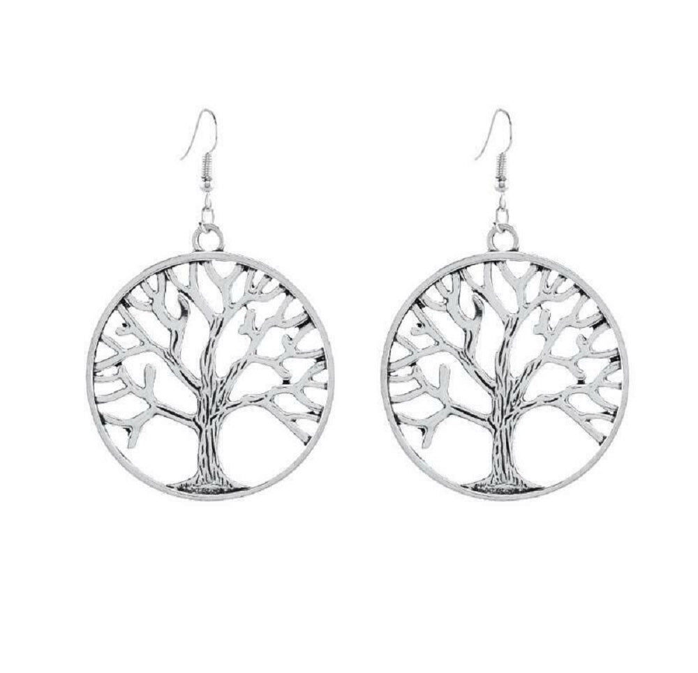 Sterling Silber Lebensbaum Tropfen Ohrringe | Shop Nory