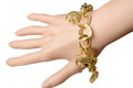 Damen Gold Chunky Runde Glieder Elefant & Lebensbaum Charms Handkette Armbänder | Shop Nory