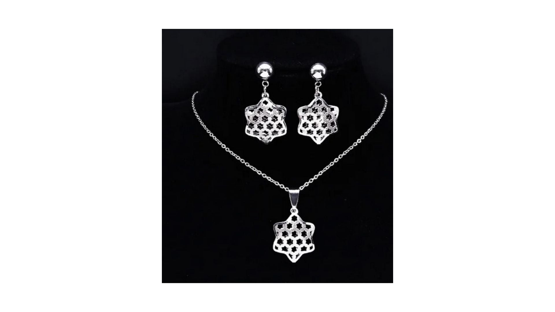 Damen Silber Sterne Cutout Hohler Geschichtete Halsketten Sets | Shop Nory