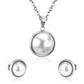 Damen Silber Gold Kette & Perlen Halskette Set | Shop Nory