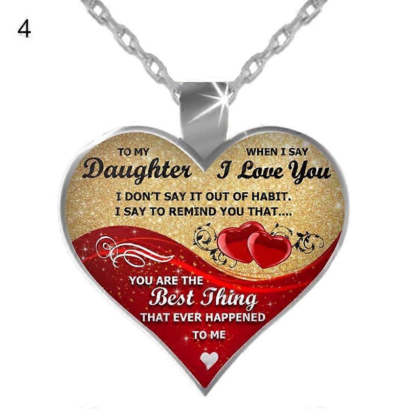 Goldbeschichtete Silber Mädchen Tochter Geschenk Ich liebe dich Herz Anhänger Link Halskette | Shop Nory