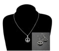 Damen Tibetsilber Frieden Haken Hängende Ohrringe & Anhänger Halskette | Shop Nory