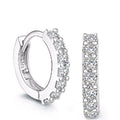 925 Sterlingsilber Kleine Runde Kristallohrringe | Shop Nory