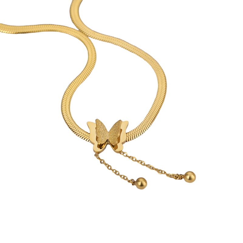 Damen Schmetterling Gold Edelstahl Ketten Snake Chains Choker Halskette | Shop Nory