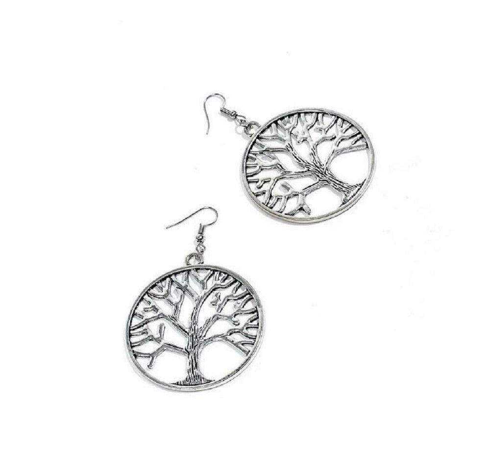 Sterling Silber Lebensbaum Tropfen Ohrringe | Shop Nory