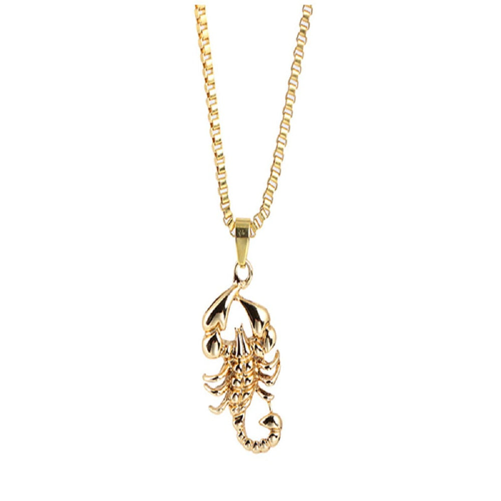 Unisex Gold Krabbel Skorpion Anhänger Dicke Gliederkette Halskette | Shop Nory