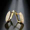 Damen S925 Gold Silber Augenform Kristall Ohrringe | Shop Nory